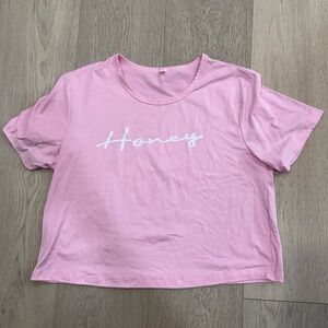 Pink 'Honey' Graphic T-Shirt